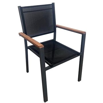 DIMENZA Židle zahradní TOLEDO, černá (8592280005377)