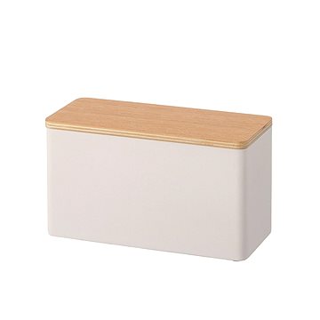 Zásobník Yamazaki Rin 4808, kov/dřevo, bílý (4808)