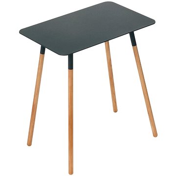 Yamazaki Odkládací stolek Plain 3508, kov/dřevo, černý (3508)