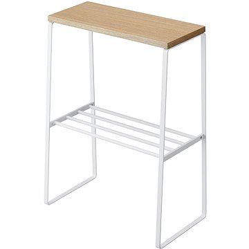 Yamazaki Odkládací stolek Tosca 4382, kov/dřevo, bílý (4382)