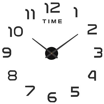 Alum Designové 3D nalepovací hodiny 130 cm černé (19928)