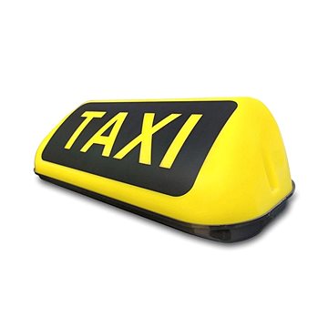 Alum Taxi světlo na střechu auta s magnetem, 12V - 35 × 15 × 12 cm (00020)
