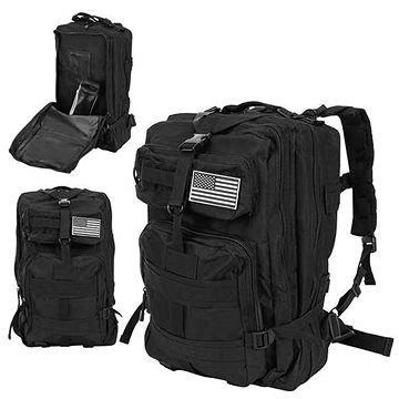 Černý XL vojenský batoh (8919)