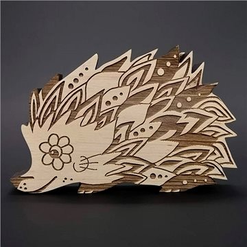 AMADEA Dřevěná dekorace ježek, masivní dřevo 15x9,5x1,8 cm (39343-00)