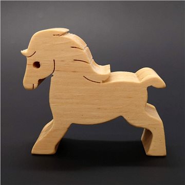 AMADEA Dřevěný kůň, masivní dřevo, 6x5,5x2 cm (35386-00)