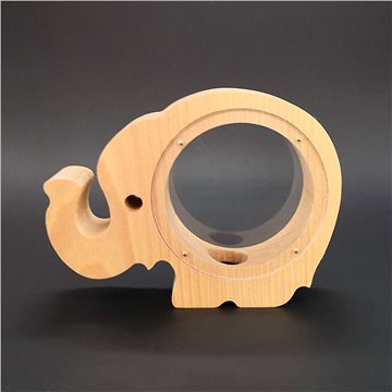 AMADEA Dřevěná kasička ve tvaru slona, masivní dřevo, 20,5x15,6x4,5 cm (30402-00)