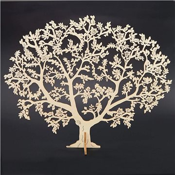 AMADEA Dřevěný 3D strom, přírodní, 24 cm (02510-00)