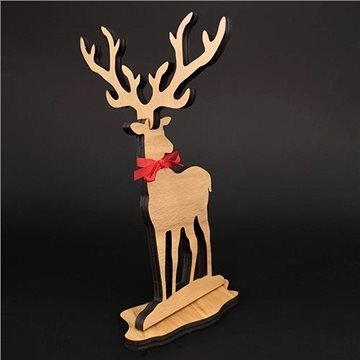 AMADEA Dřevěná dekorace jelen, výška 21 cm (38538-00)