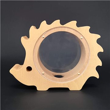AMADEA Dřevěná kasička ve tvaru ježka 20 cm (30650-00)
