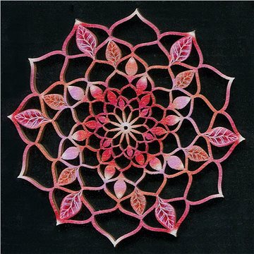 AMADEA Dřevěná dekorace mandala růžová 9 cm (35683-00)