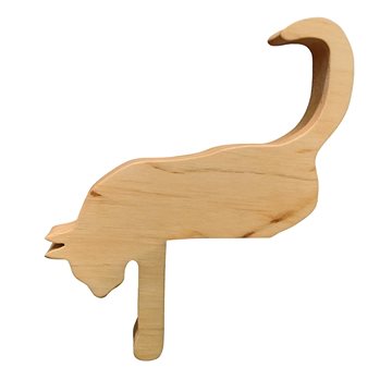 AMADEA Dřevěná dekorace kočka ležící, masivní dřevo, 17,5x15x2,5 (38855-00)