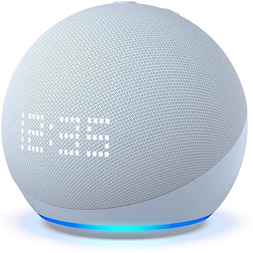 Amazon Echo Dot (5th Gen) with clock Cloud Blue (B09B8RVKGW)