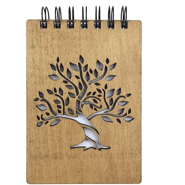 AMADEA Dřevěný zápisník A6 - strom (38270-00)