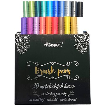 Artmagico Brush pens 20 ks metalické odstíny (230)
