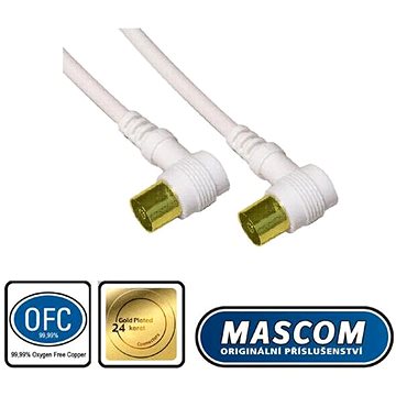 Mascom anténní kabel 7274-030, úhlové IEC konektory 3m (M16d8b)