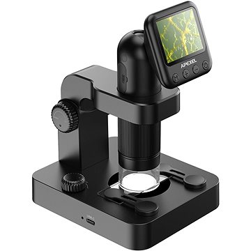 Apexel Mini Mini handheld 400-1200X Microscope camera lens kit with stand, screen, LED Light, micros (APL-MS003)