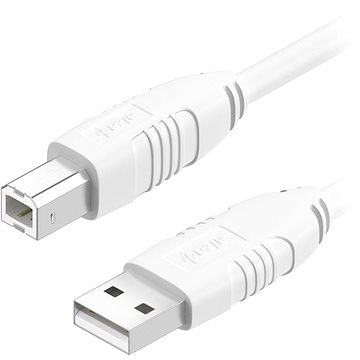 AlzaPower LinkCore USB A-B 1m bílý (APW-CBUAB100W)