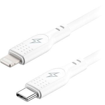 AlzaPower SilkCore USB-C to Lightning MFi, 2m bílý