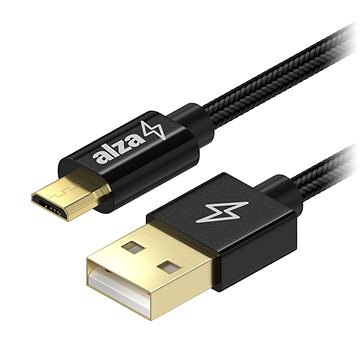 AlzaPower AluCore Micro USB 0.5m černý (APW-CBMU0070B)