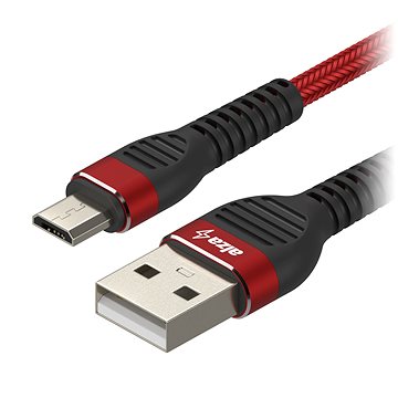 AlzaPower CompactCore Micro USB 1m červený (APW-CBMU0081R)
