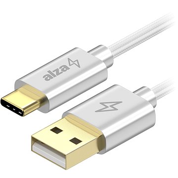 AlzaPower AluCore Charge 2.0 USB-C 0.5m bílý (APW-CBTC2005S)