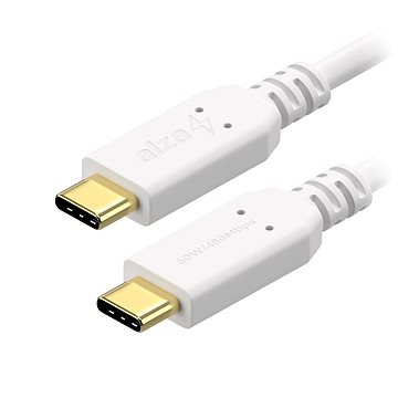 AlzaPower Core USB-C / USB-C 2.0, 3A, 60W, 3m bílý (APW-CBTC1030W)