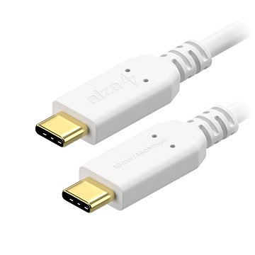 AlzaPower Core USB-C to USB-C 2.0 100W 2m bílý