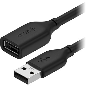 AlzaPower Core USB-A (M) to USB-A (F) 2.0, 0.5m černý (APW-CBAMAF205B)