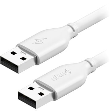 AlzaPower Core USB-A (M) to USB-A (M) 2.0, 1.5m bílý (APW-CBAMAM215W)
