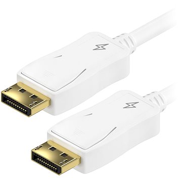 AlzaPower DisplayPort (M) na DisplayPort (M) propojovací stíněný 1.5m bílý (APW-CBDP115W)