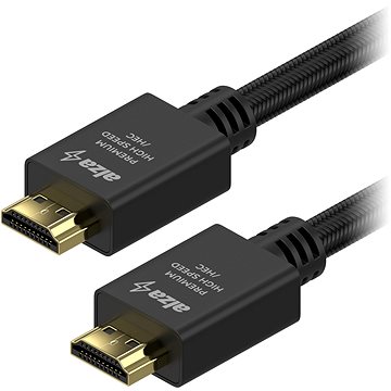 AlzaPower AluCore Premium HDMI 2.0 High Speed 4K 1m černý (APW-CBHDP210B)