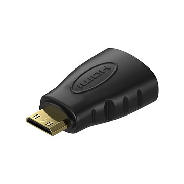 AlzaPower Mini HDMI-C (M) na HDMI (F) 0.1m (APW-ADMHDHD01B)