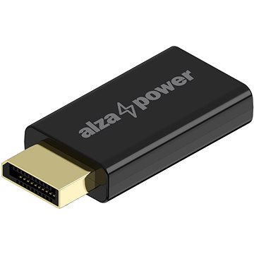 AlzaPower DisplayPort (M) na HDMI 4K 60Hz (F) černá (APW-ADDPHD1B)