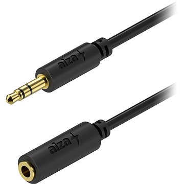 AlzaPower Core Audio 3.5mm Jack (M) to 3.5mm Jack (F) 5m černý (APW-CBA3JF15B)