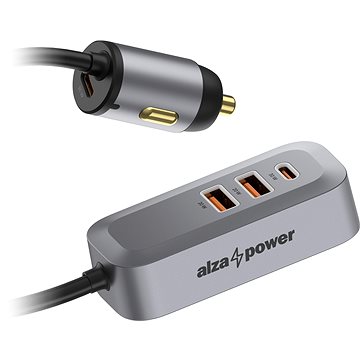 AlzaPower Car Charger X560 Multi Charge šedá (APW-CC4PD02PD)
