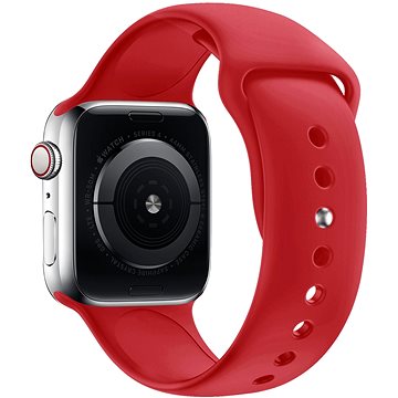 Eternico Essential pro Apple Watch 42mm / 44mm / 45mm / Ultra 49mm cherry red velikost M-L (APW-AWESCHRL-42)
