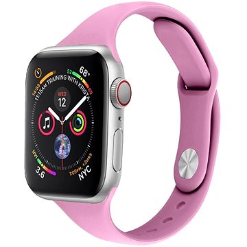 Eternico Essential Thin pro Apple Watch 42mm / 44mm / 45mm / Ultra 49mm begonia pink velikost M-L (APW-AWETBPL-42)