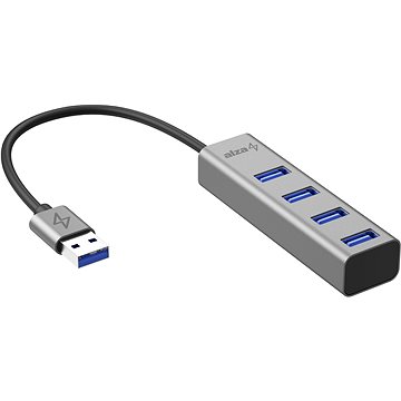 AlzaPower AluCore USB-A (M) na 4× USB-A (F) vesmírně šedá (APW-HAA4A1Y)