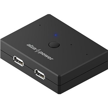 AlzaPower USB 2.0 4 In 2 Out KVM Switch Selector černý (APW-KVM4IN2B)