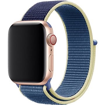 Eternico Airy pro Apple Watch 42mm / 44mm / 45mm / Ultra 49mm Aura Blue and Gold edge (AET-AWAY-AuBlG-42)