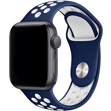 Eternico Sporty pro Apple Watch 38mm / 40mm / 41mm Cloud White and Blue (AET-AWSP-WhB-38)