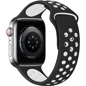 Eternico Sporty pro Apple Watch 38mm / 40mm / 41mm Pure White and Black (AET-AWSP-WhBl-38)