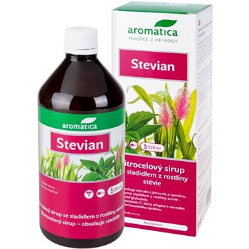 AROMATICA Jitrocelový sirup Stevian se sladidlem z rostliny stévie od 3 let 210ml (2783869)