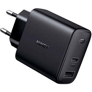 Aukey Swift Series 32W 2-Port USB + USB-C PD Charger Black (PA-F3S-BK)