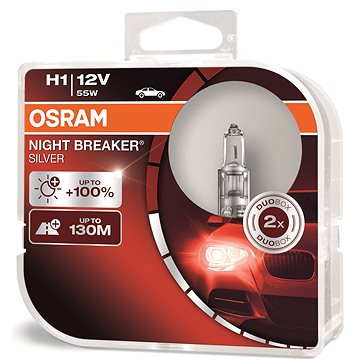 OSRAM H1 Night Breaker SILVER +100%, 2ks (64150NBS-HCB)