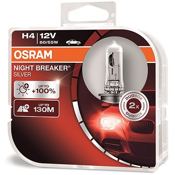 OSRAM H4 Night Breaker SILVER +100%, 2ks (64193NBS-HCB)
