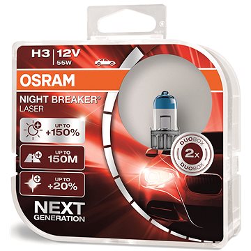 OSRAM H3 Night Breaker Laser Next Generation +150%, 2ks (64151NL-HCB)