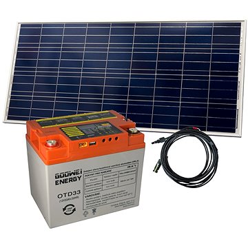 Set baterie GOOWEI ENERGY OTD33 (33Ah, 12V) a solární panel Victron Energy 115Wp/12V (OTD33115Wp)