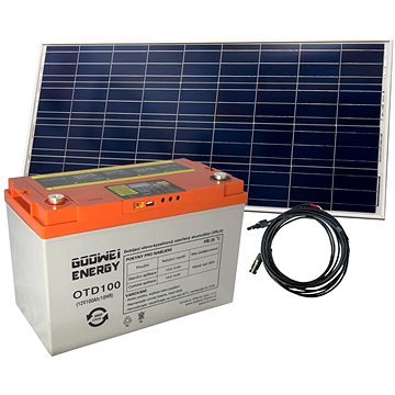 Set baterie GOOWEI ENERGY OTD100 (100Ah, 12V) a solární panel Victron Energy 115Wp/12V (OTD100115Wp)