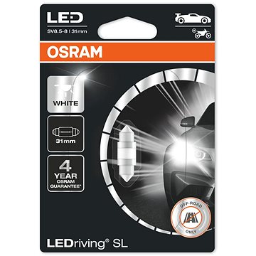 OSRAM LEDriving SL C5W délka 31mm Studeně bílá 6000K 12V jeden kus v balení (6438DWP-01B)